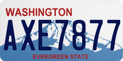WA license plate AXE7877