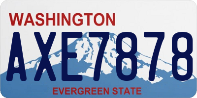 WA license plate AXE7878