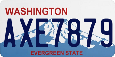 WA license plate AXE7879