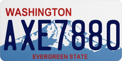 WA license plate AXE7880