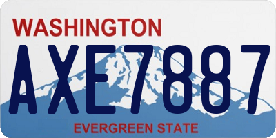 WA license plate AXE7887