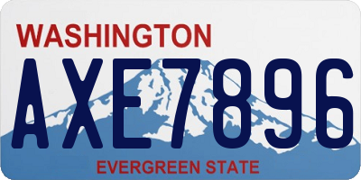 WA license plate AXE7896