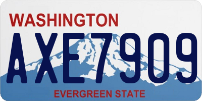 WA license plate AXE7909
