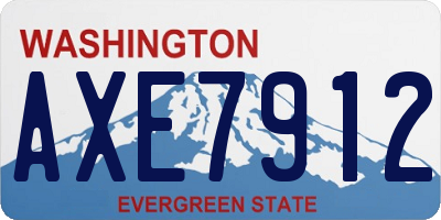 WA license plate AXE7912