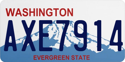 WA license plate AXE7914