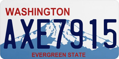 WA license plate AXE7915