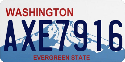 WA license plate AXE7916