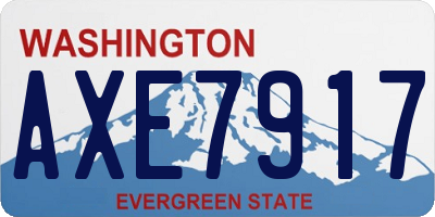 WA license plate AXE7917