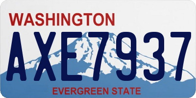 WA license plate AXE7937