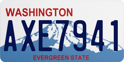 WA license plate AXE7941