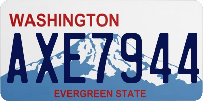 WA license plate AXE7944