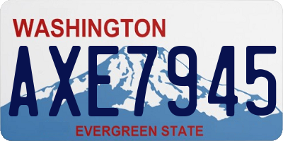 WA license plate AXE7945