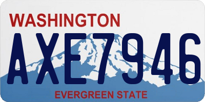 WA license plate AXE7946