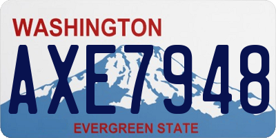 WA license plate AXE7948