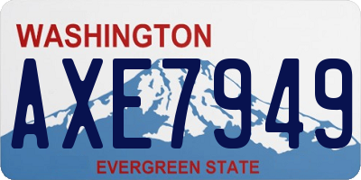 WA license plate AXE7949