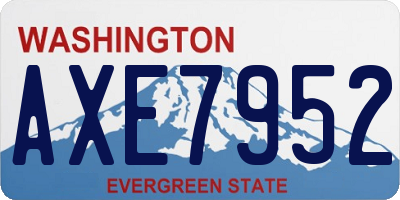 WA license plate AXE7952