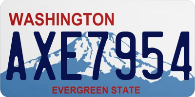 WA license plate AXE7954