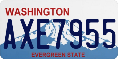 WA license plate AXE7955