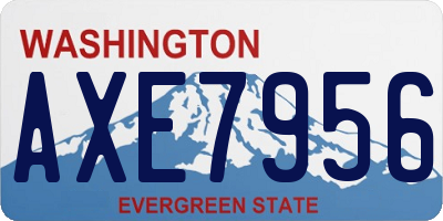 WA license plate AXE7956