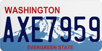 WA license plate AXE7959
