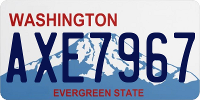 WA license plate AXE7967