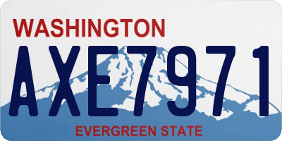 WA license plate AXE7971