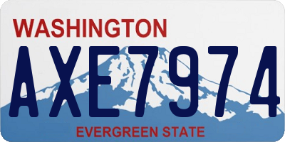 WA license plate AXE7974