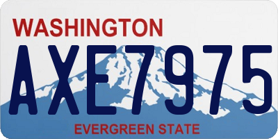WA license plate AXE7975
