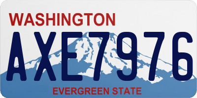 WA license plate AXE7976