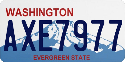 WA license plate AXE7977