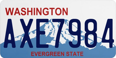 WA license plate AXE7984