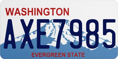 WA license plate AXE7985
