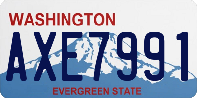 WA license plate AXE7991