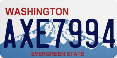 WA license plate AXE7994