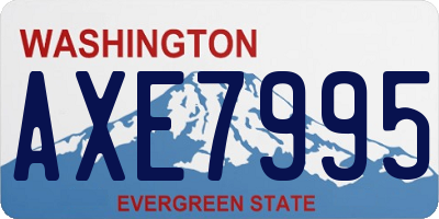 WA license plate AXE7995