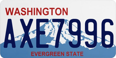 WA license plate AXE7996