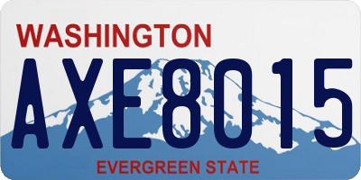 WA license plate AXE8015