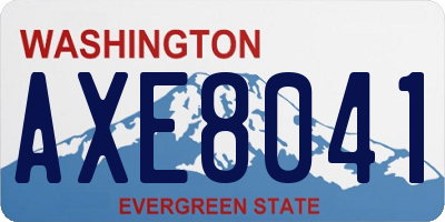WA license plate AXE8041