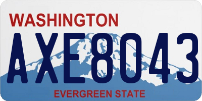 WA license plate AXE8043