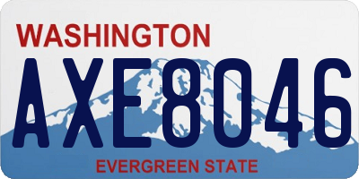 WA license plate AXE8046
