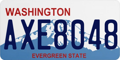 WA license plate AXE8048