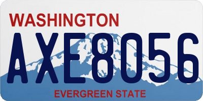 WA license plate AXE8056