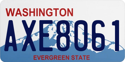 WA license plate AXE8061