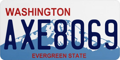 WA license plate AXE8069