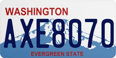 WA license plate AXE8070