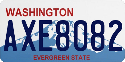 WA license plate AXE8082