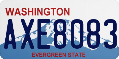 WA license plate AXE8083