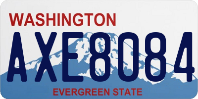 WA license plate AXE8084