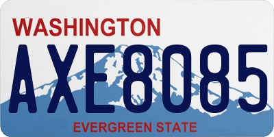 WA license plate AXE8085