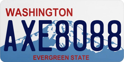 WA license plate AXE8088